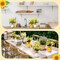 Artificial Fake Flowers with Vase Decoration Sunflower Vases Decoration Spring Artificial Plant Decoration Home Office Party Table Centerpiece (4 Pcs)
